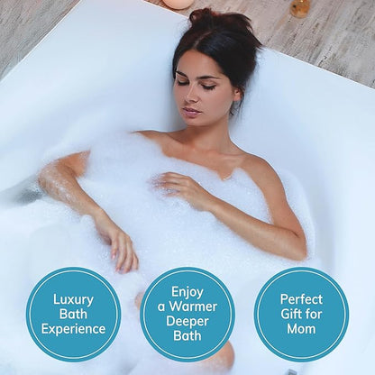 Mindful Design | Overflow Drain Cover for Tub | Best Gifts for Mom, Spa & Bath Accessories | Drain Block, Water Stopper Plug | Bath Essentials for Women | 4" Diameter, Clear
