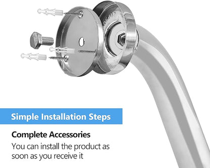 Shower Grab Bar, 2 Pack 39.4 Inch Bathroom Grab Bar, 1.25" Diameter 304 Stainless Steel Anti-Slip Grab Bars for Bathtubs and Showers, Handicap Shower Grab Bar for Seniors Elderly