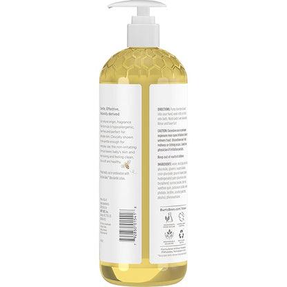 Burt's Bees Baby Sensitive Shampoo and Wash, Fragrance Free, Tear Free, Pediatrician Tested, 98.7% Natural Origin, 21 Fluid Ounces