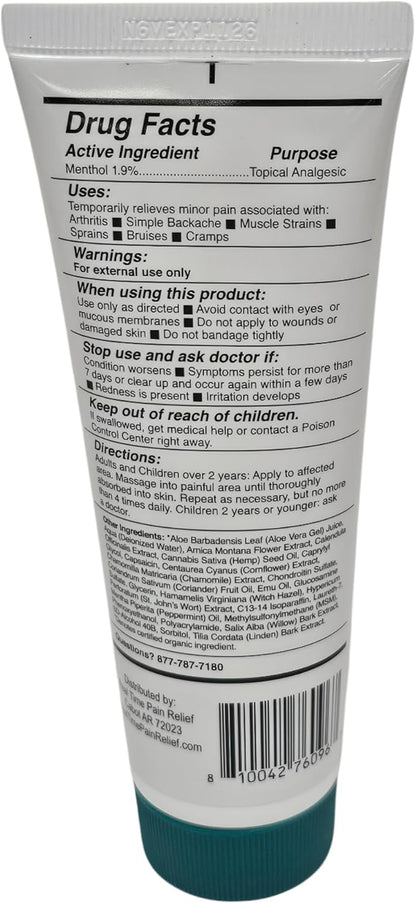 Real Time Pain Relief MAXX Plus - 3oz Tube | Intensive Formula with 19 Natural Ingredients Including Hemp Oil | Fast-Acting Relief for Muscle Pain, Arthritis, Backaches, and More