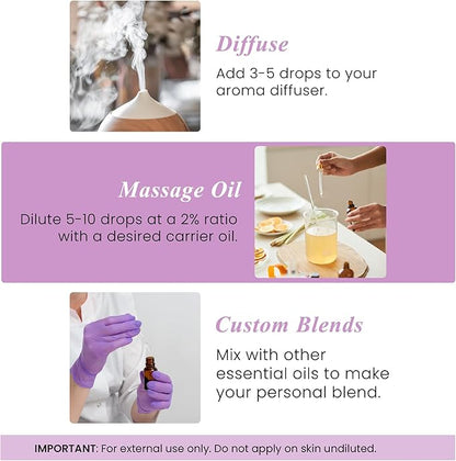 Handcraft Blends Organic Lavender Essential Oil – 1 Fl Oz – 100% Pure and Natural – Premium Grade Essential Oil for Diffuser and Aromatherapy