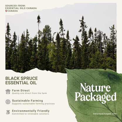 Black Spruce Essential Oil from Canada - Pure Essential Oils for Diffuser, Humidifier, or Aromatherapy- Fresh & Forest-Like | Pure Therapeutic Grade (5ml)