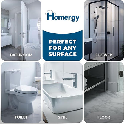 Anti-Slip Shower Stickers - Help Reduce Slipping in Bathtub & Shower, Gray Non-Slip Bath Strips, Strong Adhesive Bathtub Appliques Suitable for Homes with Kids, Adults & Seniors - 24 Pcs - Homergy