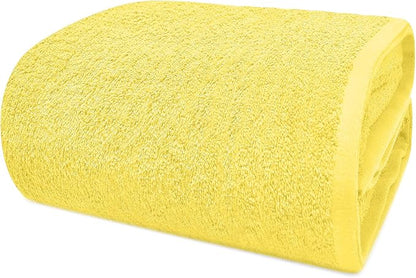 DAN RIVER Pack of 1 Bath Sheet 40x80 Inches, Large Bath Towels Oversized for Adults, Soft and Absorbent Hotel Towels - Yellow