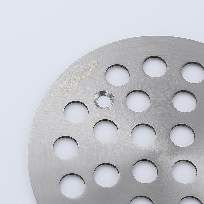 Round 4.25 Inch Screw-in Shower Drainer Cover Replacement 304 Stainless Steel 4-1/4 inch Floor Drain Grate with Screws (1, Brushed Nickel)