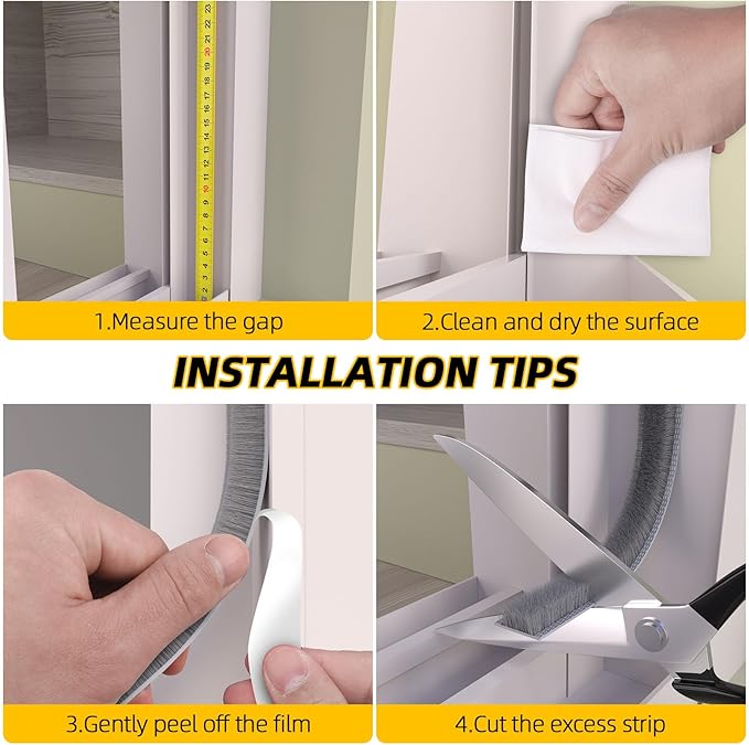 40FT Window Weather Stripping Door Seal - Weather Strip Insulation for Door Frame & Window, Soundproofing Weather Stripping