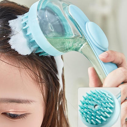 Dog Bath Brush – Cat Grooming Scrubber With Soap Dispenser, Gentle Massage Cleaning Tool | Ideal For Puppies Kittens Pets, Home Bathing, Swimming Pool, Beach, Travel And Professional Groomers