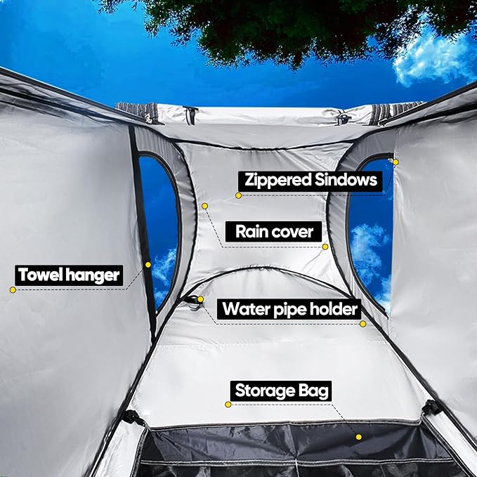 NEVERLAND Pop up Privacy Shower Tent - Portable Changing Shower Tent, Dressing Room, Bathroom, Outdoor Rain Shelter for Camping, Hiking, Beach