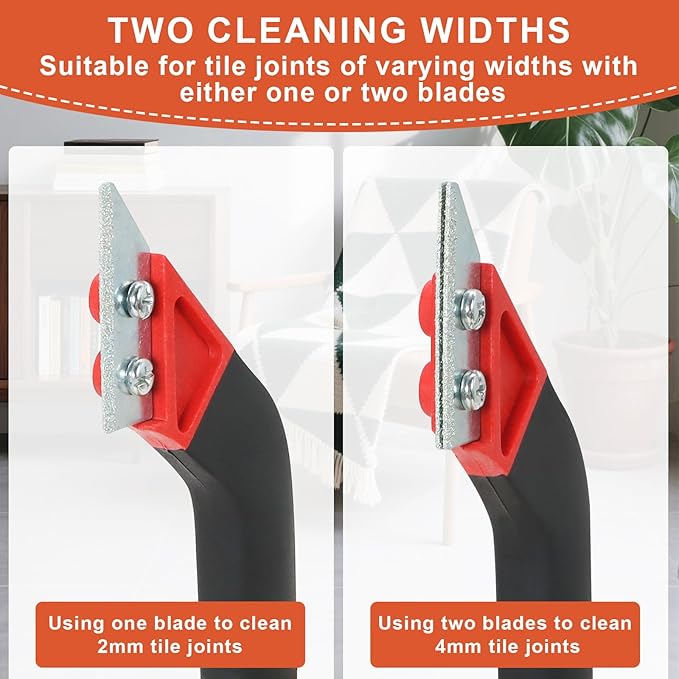11Pcs Grout Removal Tool Kit 2 Tile Grout Saws with 6 Extra Blades 1 Bonus Hand Saw 2 Cleaning Blades Perfect for Tile Gap Cleaning and Repair