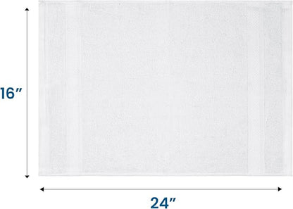 Casa Lino 100% Cotton Hand Towels for Bathroom - Soft, Highly Absorbent & Quick Dry Kitchen Towels - Gym Towel Set - Travel Towel Set - 24" x 16" - Pack of 4 - (White)