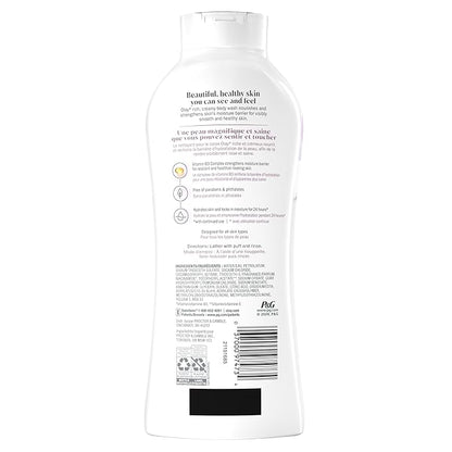 Olay Body Wash for Women, Age Defying with Vitamin E, 24hr Moisturizing, Hydrating & Refreshing, B3 Vitamin Complex, Free of Parabens & Phthalates, For All Skin Types, Scented, 22 fl oz (Pack of 2)