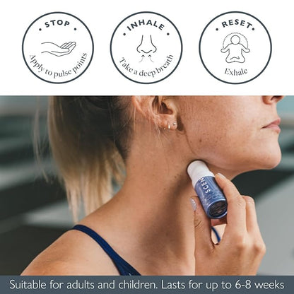 Scentered Aromatherapy Balm Stick for Focus & Concentration - Roll On Essential Oils Blend - Rosemary, Mint, Clary Sage in Shea Butter - Self-Care Stocking Stuffers for Women