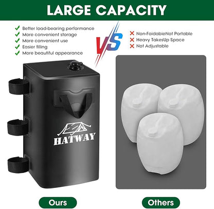 Canopy Weights,176 LBS Water Bag Set of 4 Leg Weights for Pop Up Canopy,Gazebo,Canopies,Tent-4 * 20L-Black