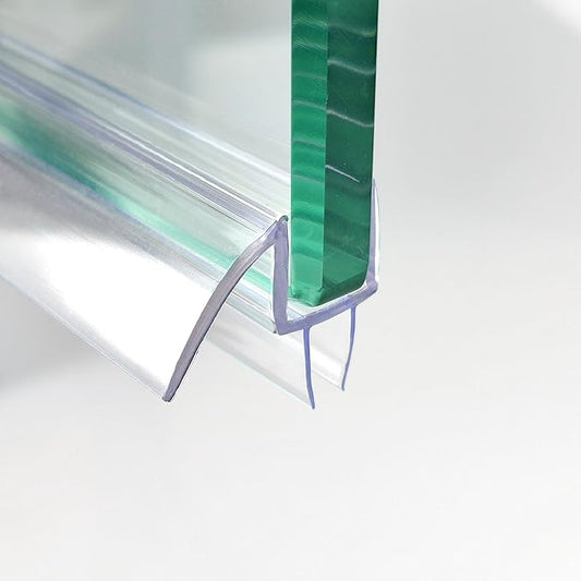 36" Shower Door Bottom Seal Strip Frameless Shower Sweep for 3/8" (10mm) Thick Glass Ultra Clear Polycarbonate (Single Pack)