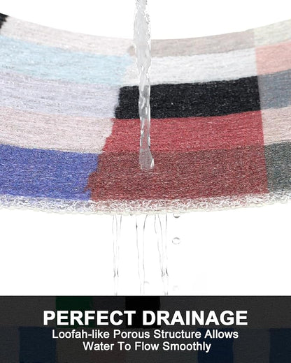 Shower Mat Non Slip - Quick Drying Anti Slip Shower Mats for Inside Shower, Soft PVC Loofah Foot Scrubber Mat, Extra Large Bath Mat for Shower, Tub, Bathroom, Floor, Kitchen, Home, Pool, Hotel
