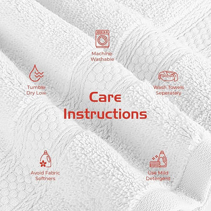 RIVERSIDE 12 Pack Premium 100% Cotton Face Washcloths, 550 GSM, 12 x 12 Inches, Soft, Absorbent Towels for Body & Shower, Bathroom Wash Clothes, Durable Face Towels Set for Spa, Gym, White