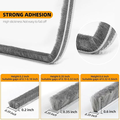 40FT Window Weather Stripping Door Seal - Weather Strip Insulation for Door Frame & Window, Soundproofing Weather Stripping