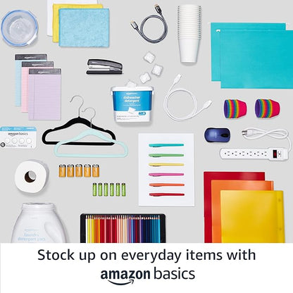 Amazon Basics 4-Shelf Adjustable, Storage Shelving Unit, (200 Pound Loading Capacity per Shelf), Steel Organizer Wire Rack, 13.4"D x 23.2"W x 48"H, Chrome