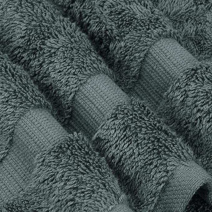 Chakir Turkish Linens | Hotel & Spa Quality 100% Cotton Luxury Turkish Towels | Soft & Absorbent (30x60 Inches Extra Large Bath Towels, Set of 4 - Dark Gray)