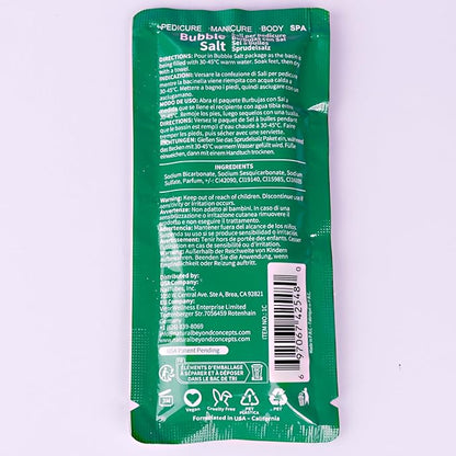 Pedicure Kit Foot Soak Set: Bubble Salt, Sugar Scrub, Massage Mask, Massage Lotion in a Box, 4 Step Foot Spa Kit for Dry Feet,Tired Feet（3 Set Green tea)