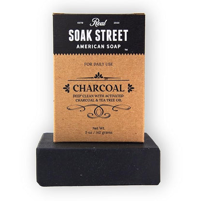 Real American Soap (Variety Bundle, 3 Pack) – Natural Bar Soap Made with Grass-Fed Tallow, Conditioning Lard, & Pure Coconut Oil – Unscented, Charcoal & Tea Tree Oil, & Lavender Goat Milk
