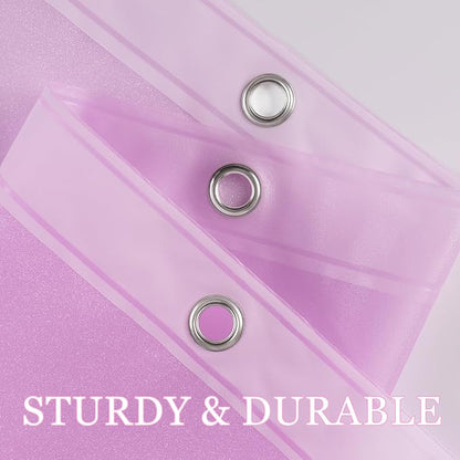 Dreamy Pink Glitter PEVA Shower Curtain, Waterproof Plastic Sparkle Shower Curtain Liner with 3 Large Magnets, 72 x 72 inch Shimmery Bathroom Décor Shower Curtain or Liner Rose Pink