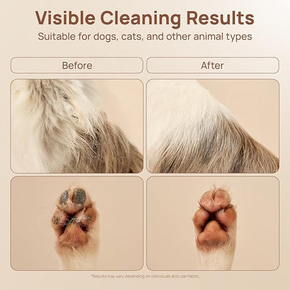 HICC PET Glove Wipes Pro – Pet Cleaning Gloves for Dogs & Cats – Infused with Coconut Oil & Plant Extracts – Hypoallergenic, Gentle, Spa-Like Care at Home, Portable 6 Pack-Coconut Scent