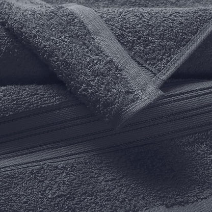BOUTIQUO Ultra Soft Cotton 6 -Piece Hand Towel Set 16x24 Inch, Ideal for use in Bathroom, Kitchen, Gym, Spa & General Cleaning, Compact & Lightweight Multi Purpose Hand Towels - Charcoal Grey