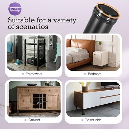 16 Inch Metal Furniture Legs Stainless Steel Adjustable Legs Black Metal Legs Round Cabinet Legs for Coffee Table Cabinet Desk Sofa Shelves, Pack of 4