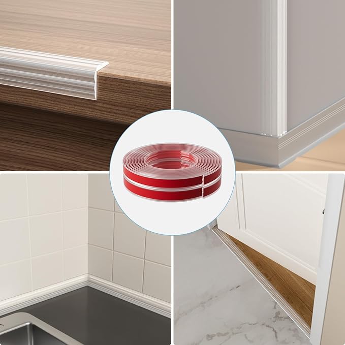20FT Flexible Wall Corner Protector Moulding Trim, Peel and Stick Inside & Outside Wall Corner Guards Edge Protector,Self Adhesive Molding Trim Strip for Edge Ceiling