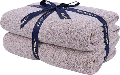 Everplush Diamond Collection Extra Large Bath Towel Sheet – 2 PK, Super Soft & Highly Absorbent, Quick-Drying, Oversized & Thick. Perfect for Bathroom, Pool, Swimming Use (Brown, 35" x 66" 2PK)