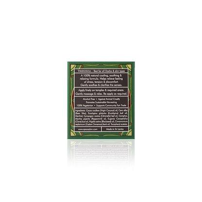 SPA CEYLON PEACE Soothing Balm | Instant Cooling Relief | Natural & Silicone-Free | Paraben-Free | Suitable for all skin types