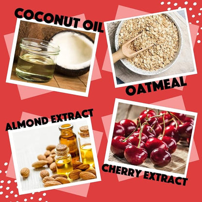 Natural Dog Shampoo, Soothing Cherry Almond Oatmeal, 1 Gallon