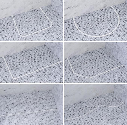 Duzzy 75 Inch Collapsible Shower Water Dam, Shower Threshold Water Stopper Barrier and Retention System and Keeps Water Inside Threshold Dry and Wet Separation, Suitable for Bathroom & Kitchen