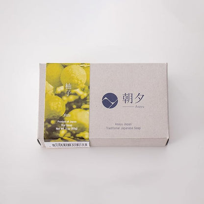 Asayu Japan Body Soap - 1 Bar, 85g, For Men and Women, Gentle on All Skin Types (Yuzu)