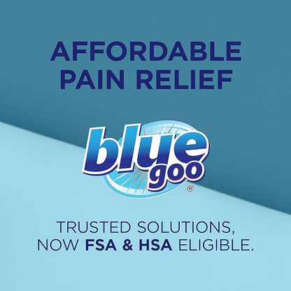 Blue Goo Pain Relieving Gel – Relief for Back, Neck, Muscle and Joint Pain, Fast-Acting Cooling and Soothing Relief with 100% Pure Emu Oil, 4 oz (1 Pack)