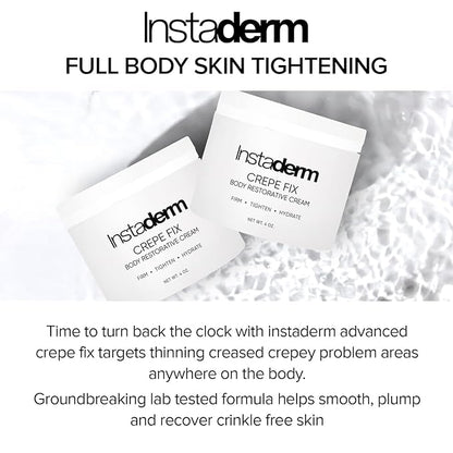 Crepe Fix Body Restorative Cream – Anti-Aging Wrinkle Cream, Support Skins Natural Elastin & Collagen Production to Restore, Lift, Tighten, Hydrate & Smooth Thinning Aged Crepey Skin. 4OZ