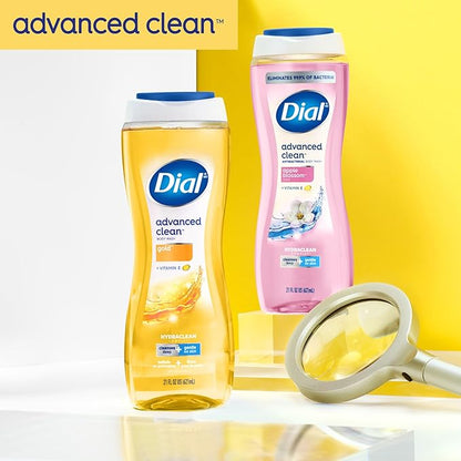 Dial Body Wash, Advanced Clean Gold, 16 Fl Oz, Pack of 4, Hydraclean Complex & Vitamin E, Gentle, Leaves Skin Feeling Nourished, Dermatologist-Tested, No Parabens & Sulfates