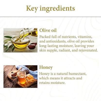 Calithea 3 Pack Soap Bars: Olive Oil Soap with Honey