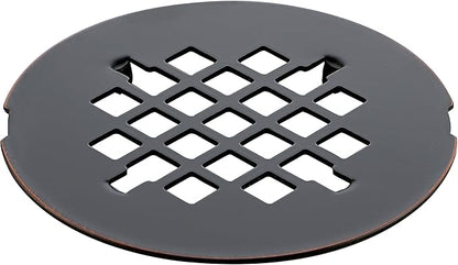 4-1/4 inches Snap-On Round Shower Drain Cover, Stainless Steel (Oil Rubbed Bronze)
