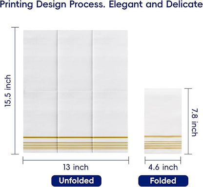 400 Pack Paper Napkins, Disposable Guest Towels Party Dinner Napkins Soft, Absorbent 3-Ply Hand Towels for Bathroom, Thanksgiving, Wedding and Events