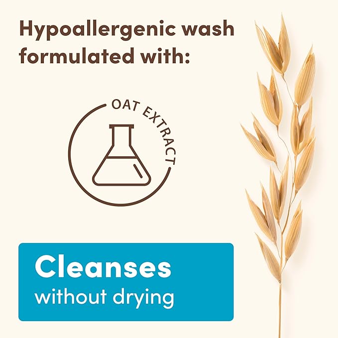 Aveeno Baby Daily Moisture Gentle Body Wash & Shampoo with Oat Extract, 2-in-1 Baby Bath Wash & Hair Shampoo, Tear- & Paraben-Free for Hair & Sensitive Skin, Lightly Scented, 18 fl. oz