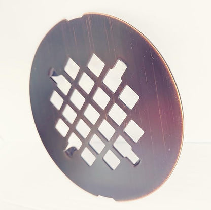 4-1/4 inches Snap-On Round Shower Drain Cover, Stainless Steel (Oil Rubbed Bronze)
