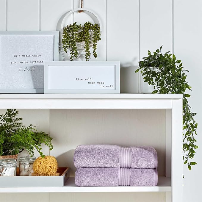 Christy Supreme Hygro 4 Piece Towel Set | Lavender | 100% Luxury Supima Cotton | Ultra Soft | Super Absorbent | 650GSM |2 Bath Sheets 2 Hand Towels