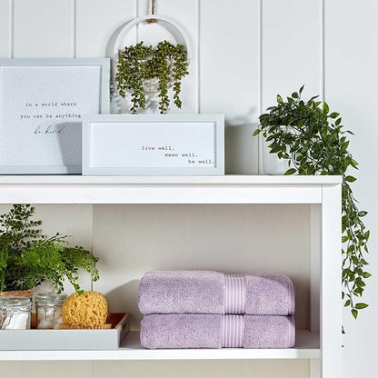 Christy Supreme Hygro 4 Piece Towel Set | Lavender | 100% Luxury Supima Cotton | Ultra Soft | Super Absorbent | 650GSM |2 Bath Sheets 2 Hand Towels