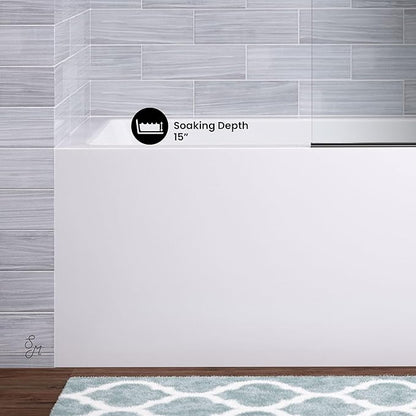 Voltaire 54" X 30" Right-Hand Drain Alcove Bathtub with Apron