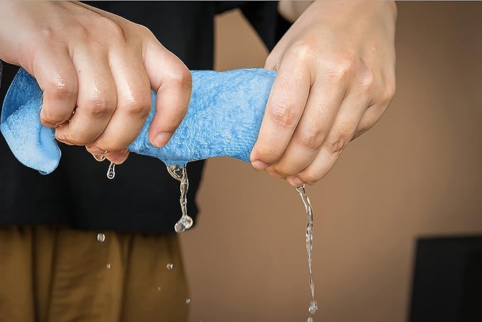 Softolle 100% Cotton Washcloths 24 Pack (12x12 Inches) Soft, Highly Absorbent Washcloth, Face Towels, Wash Cloths for Face, Ring Spun, Bulk Pack (Electric Blue, 60 Pack)