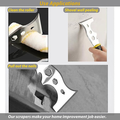 Painters Tool Grout-Caulk Removal-Tool Paint Scraper Tool with Caulking Silicone Pads - Caulking Repair and Finishing Tool Kit