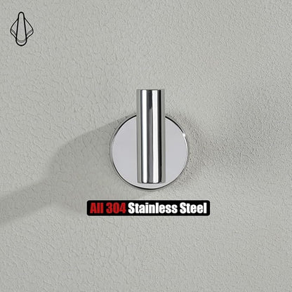 JQK Bathroom Hardware Towel Bar Set, 5-Piece Bath Accessories Set Polished Chrome Wall Mount Includes 24 in Towel Bar, 9 in HT Bar, TP Holder, Towel Hook x 2, BAS105-CH