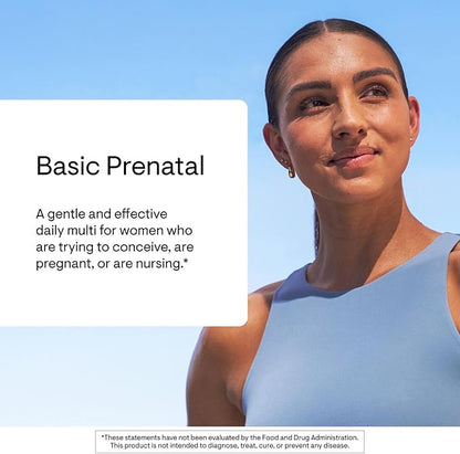 THORNE - Basic Prenatal - Well-Researched Folate Multi for Pregnant and Nursing Women Includes 18 Vitamins and Minerals, Plus Choline - Gluten, Dairy & Soy-Free - 90 Capsules - 30 Servings